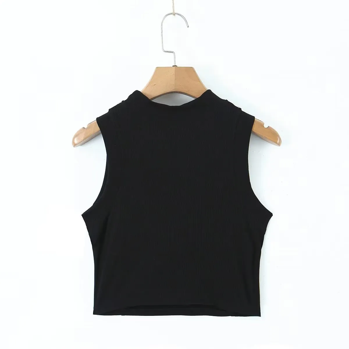 Summer Round Neck Stretch Slimming Short Vest