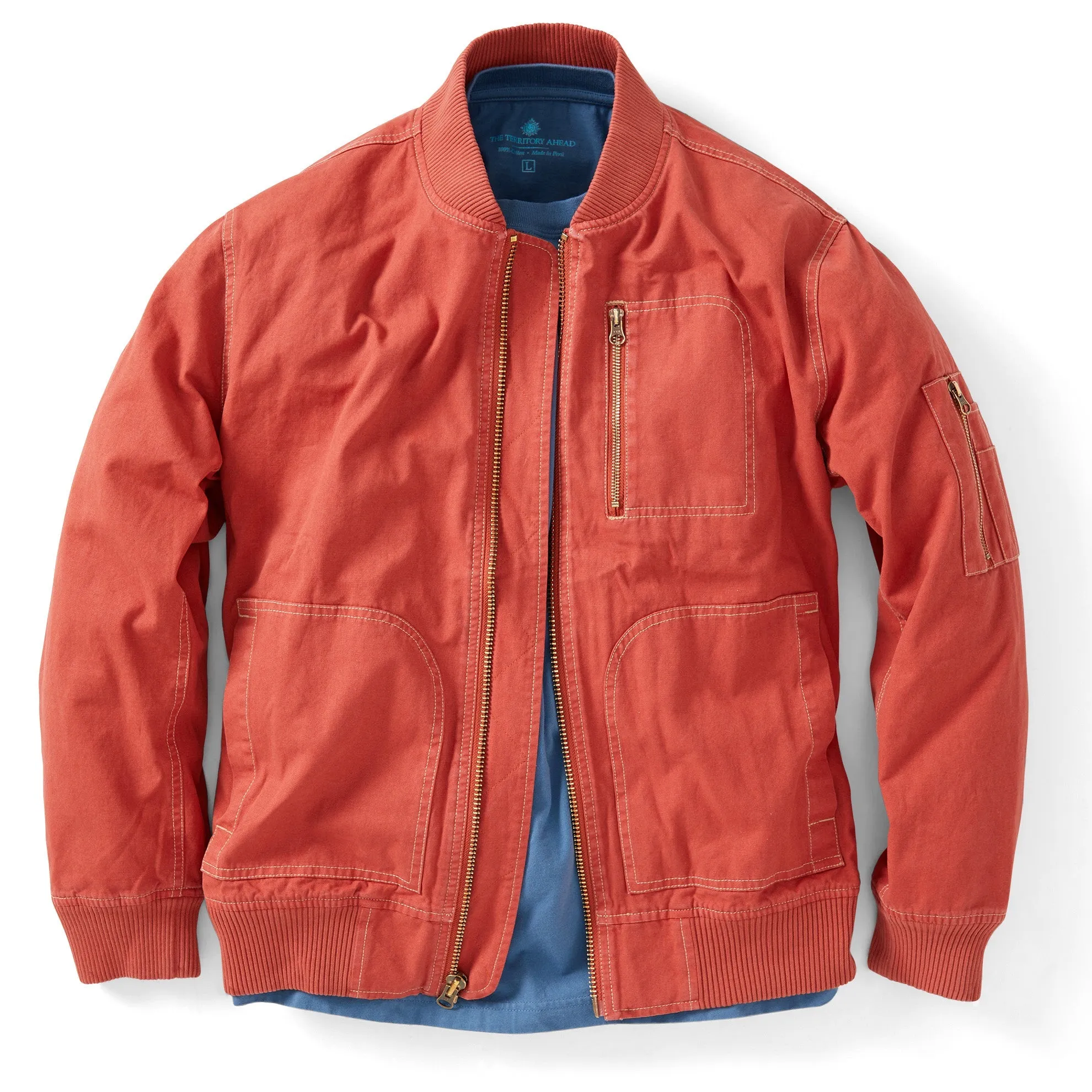 Tall Renegade Road Poplin Bomber