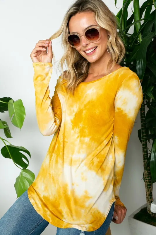 TEEK - PLUS SIZE  TIE DYE ONE SHOULDER TOP