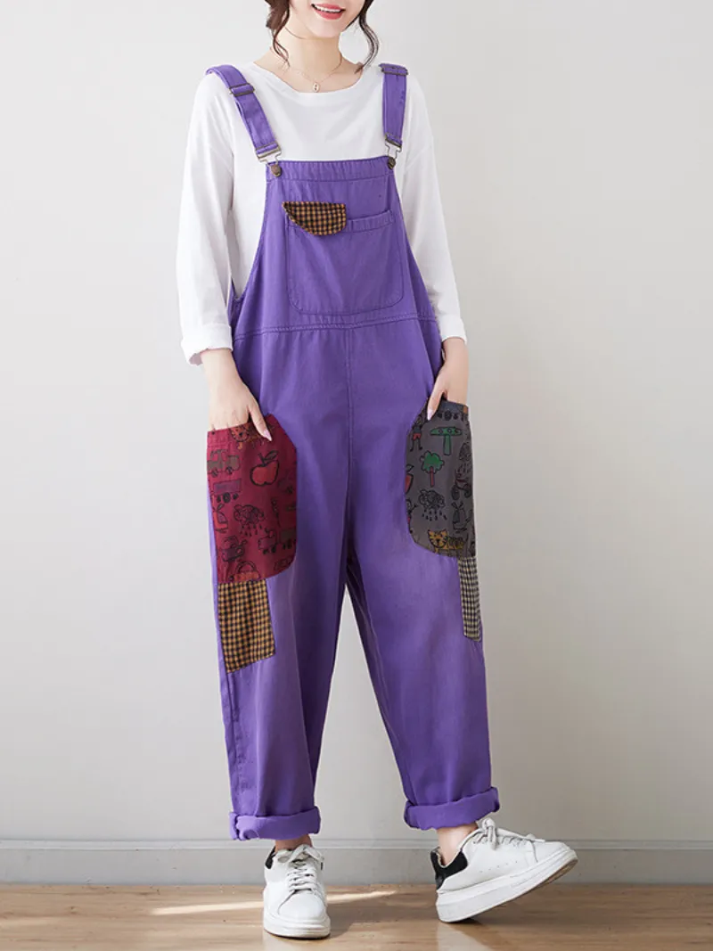 Women’s Fashion Look Stylish Pocket Style Overalls Dungarees