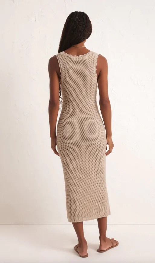 Z Supply Ibiza Solid Crochet Sweater Dress - Final Sale 50% off in cart