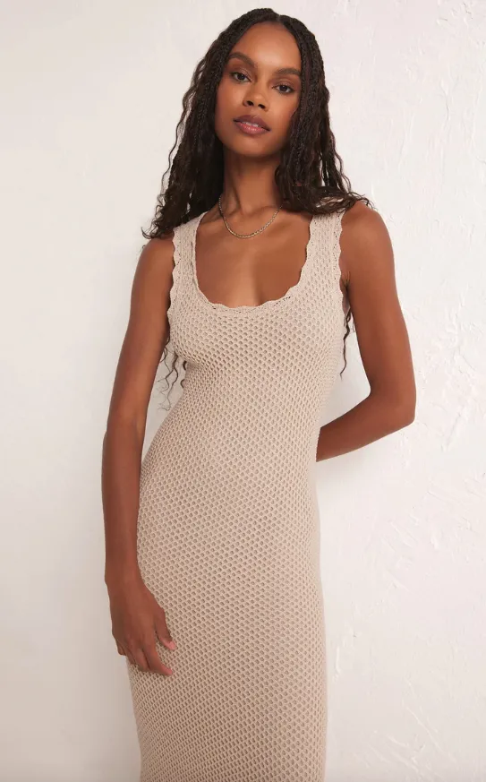 Z Supply Ibiza Solid Crochet Sweater Dress - Final Sale 50% off in cart